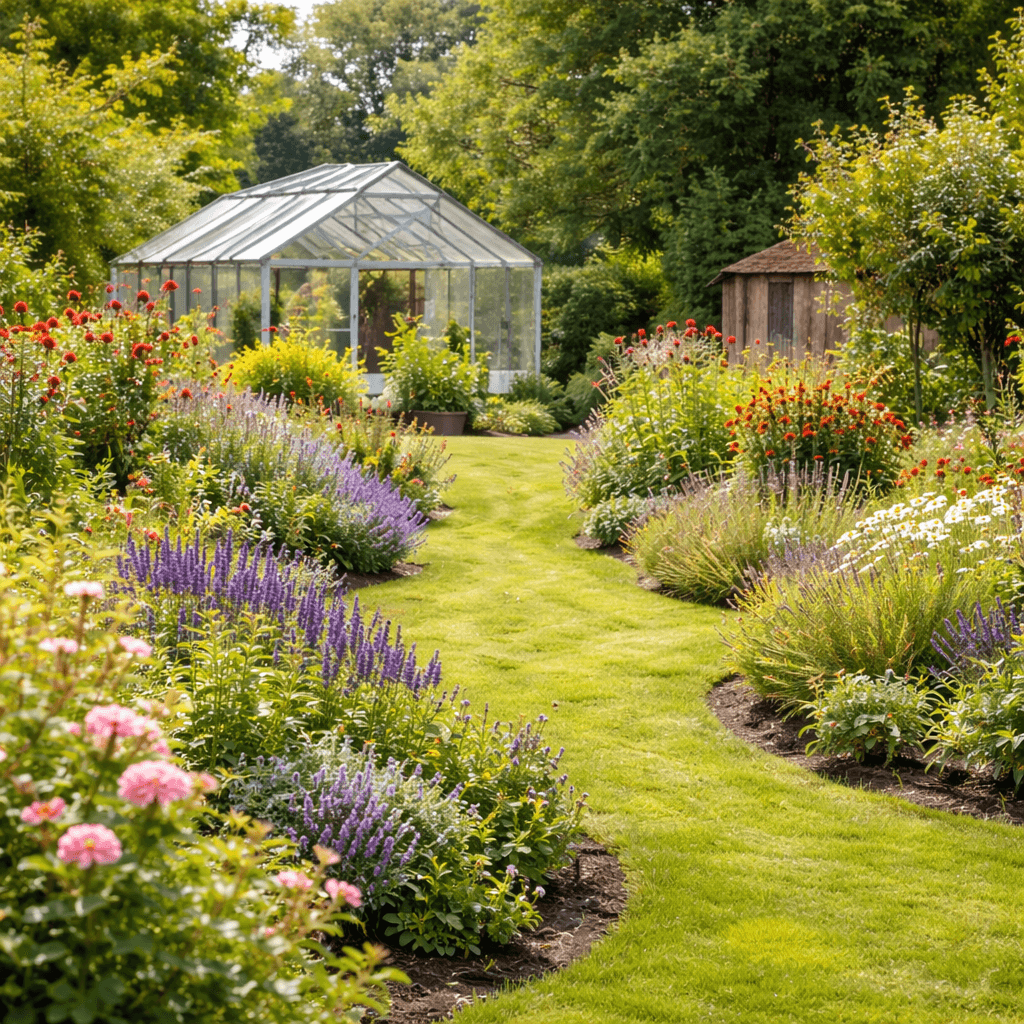 A polished garden with neat borders and a well-kept path